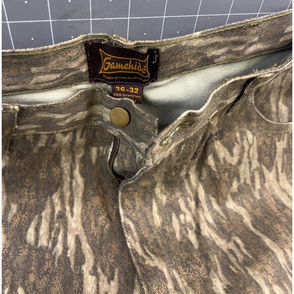 Gamehide Men’s Camouflage Pants 36x32 Cotton Hunting Wear Mossy Oak Camo - Picture 2 of 6